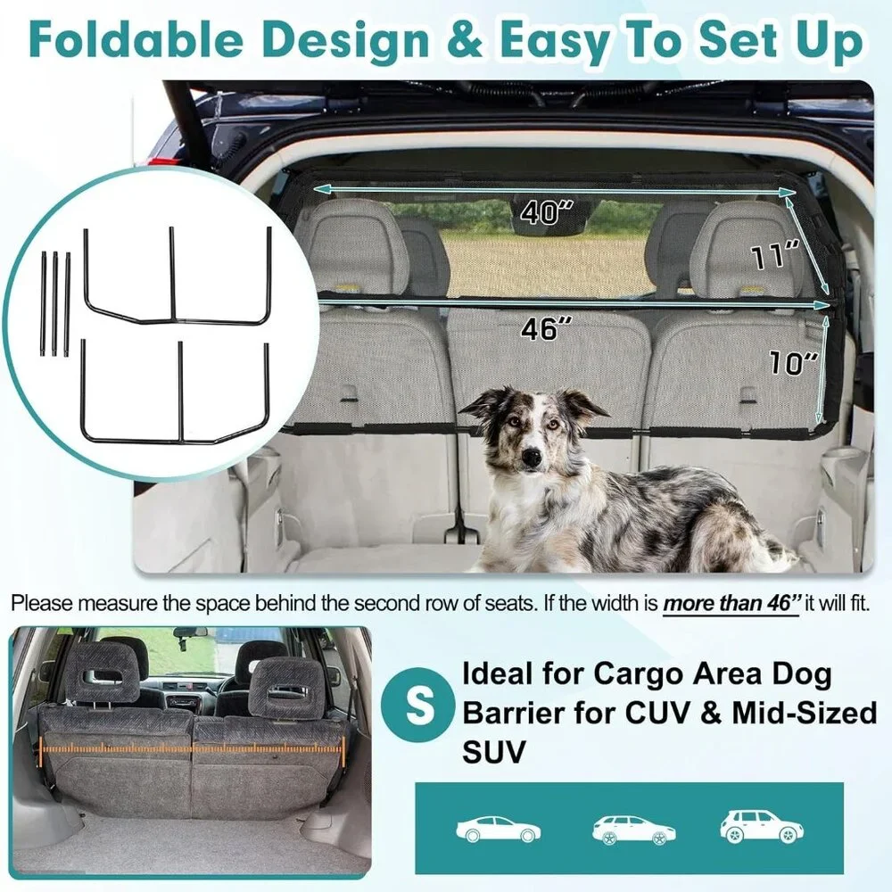 Dog Car Barrier Escape-Proof, 46